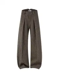 KREATE | Wool Pleated Wide-leg Trousers