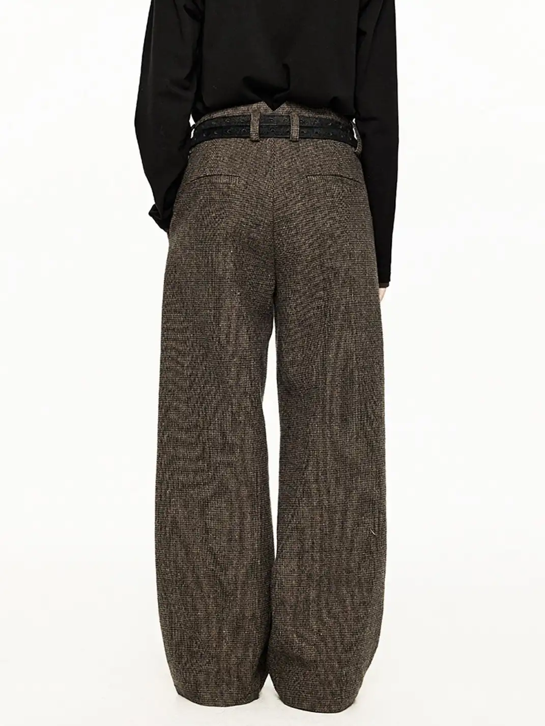 KREATE | Wool Pleated Wide-leg Trousers