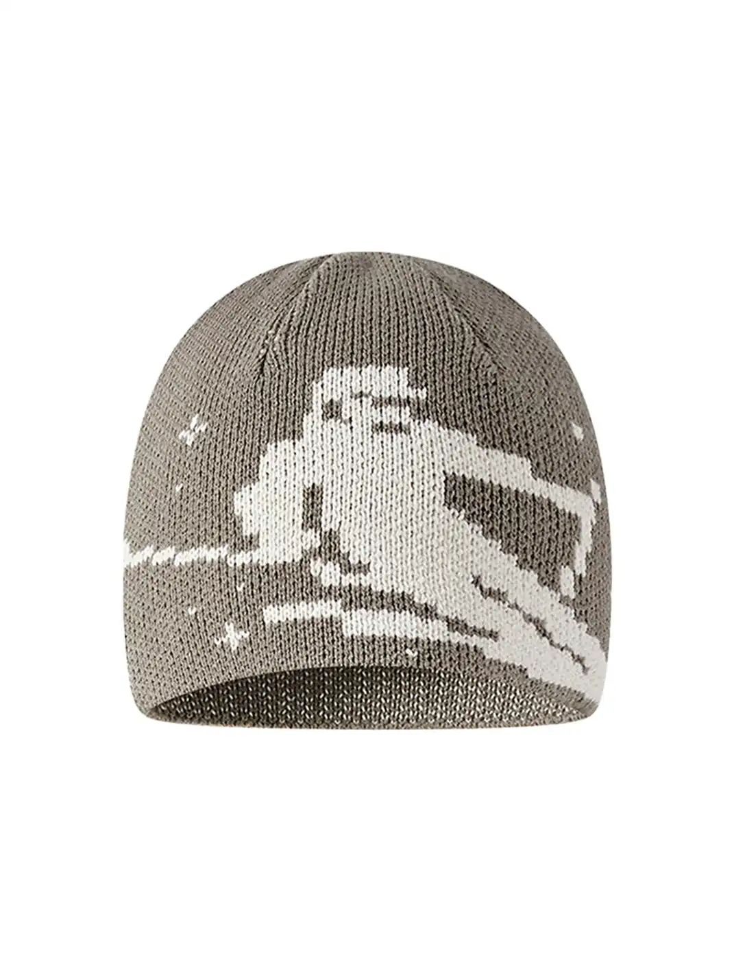 KREATE | Fair Isle Chunky Knit Color-blocked Beanie