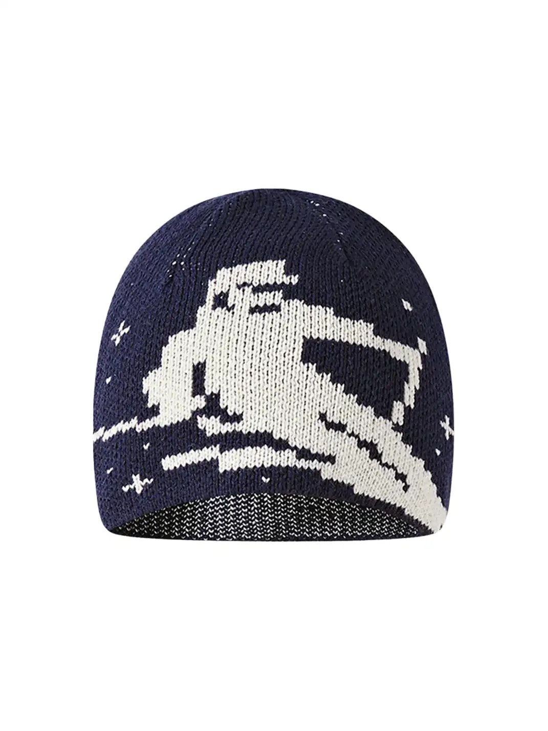 KREATE | Fair Isle Chunky Knit Color-blocked Beanie