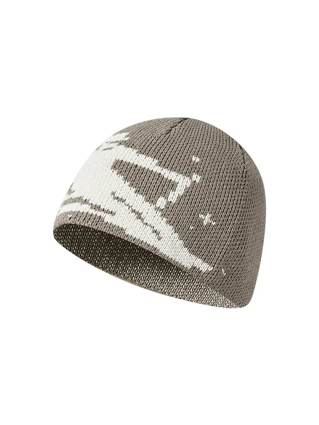 KREATE | Fair Isle Chunky Knit Color-blocked Beanie