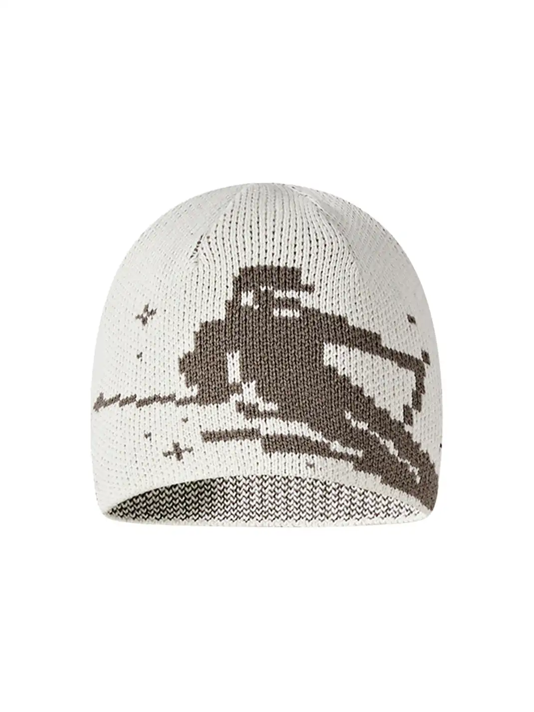 KREATE | Fair Isle Chunky Knit Color-blocked Beanie