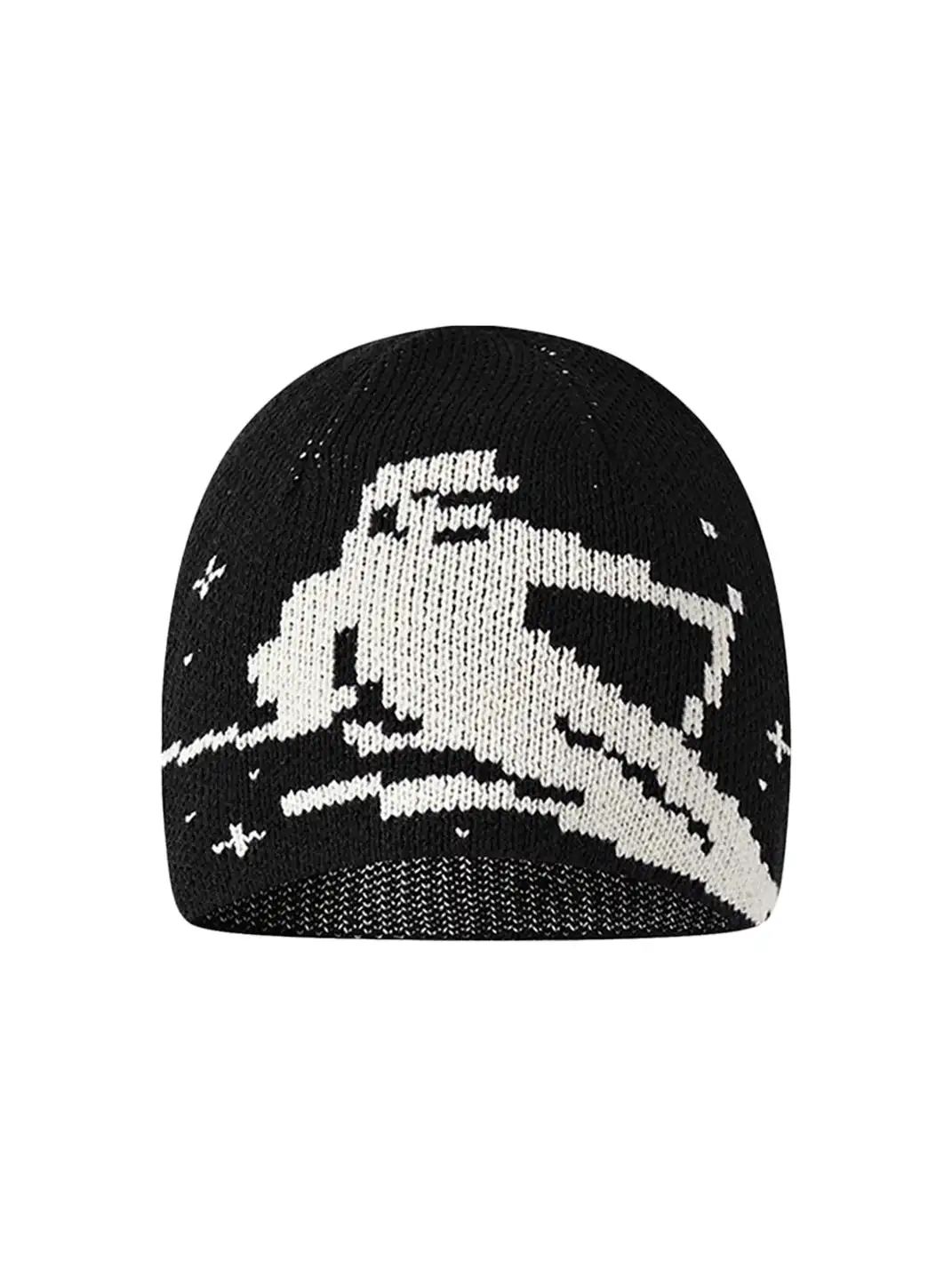 KREATE | Fair Isle Chunky Knit Color-blocked Beanie