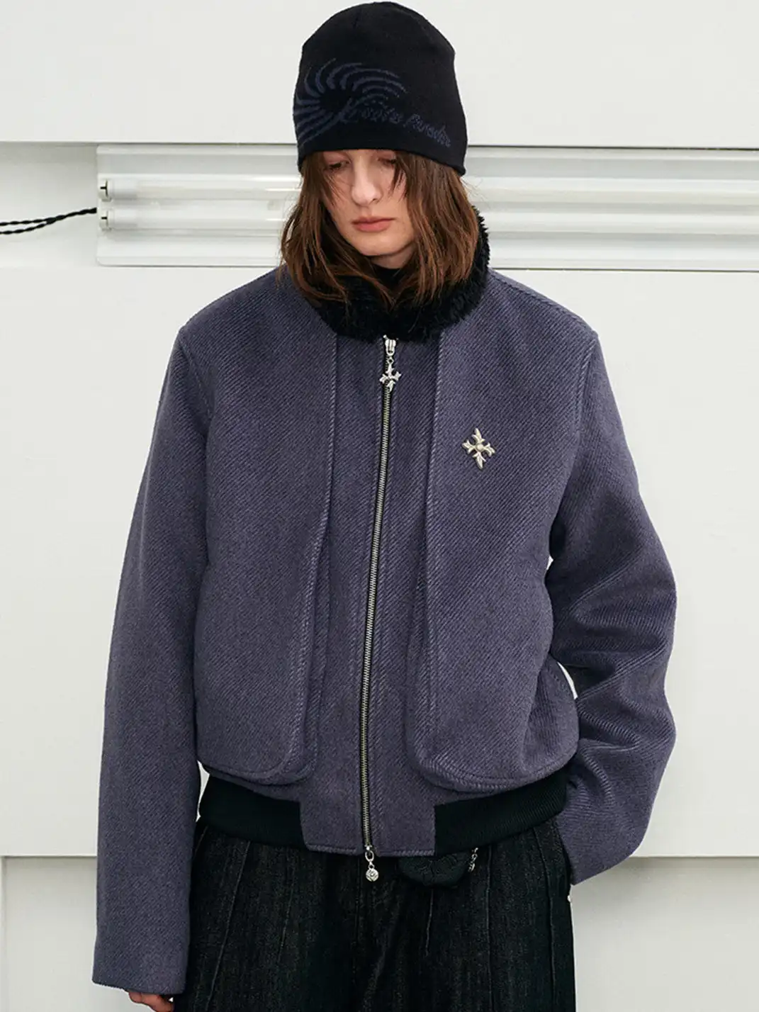 KREATE | Color-blocked Arctic Velvet Beanie