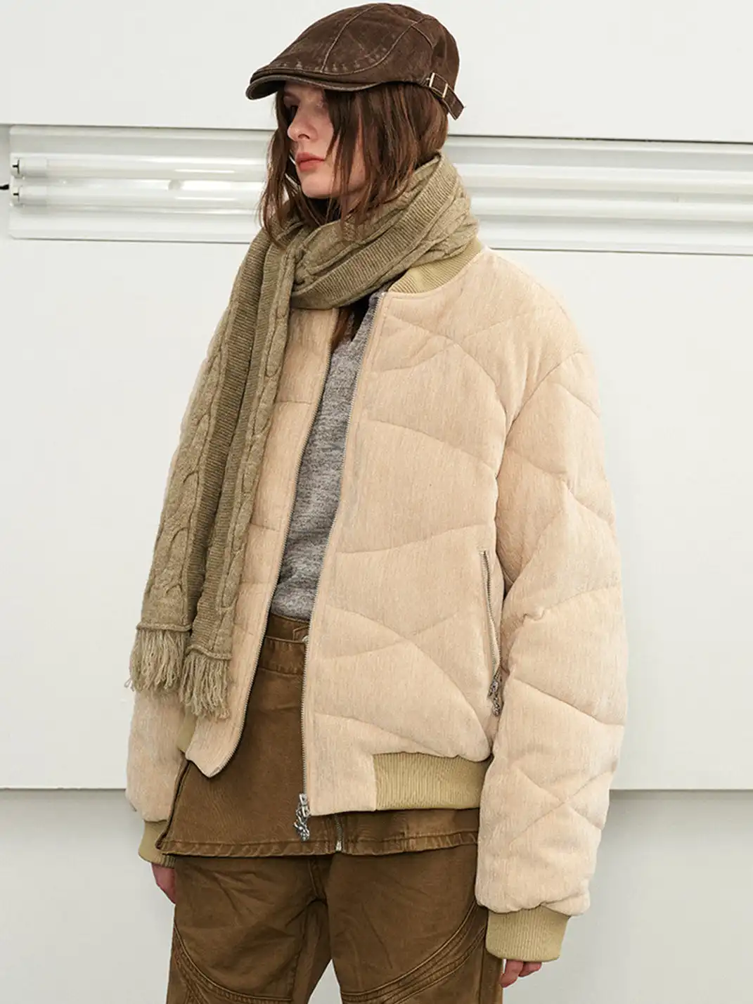 KREATE | Arctic Velvet Chunky Knit Cable Scarf