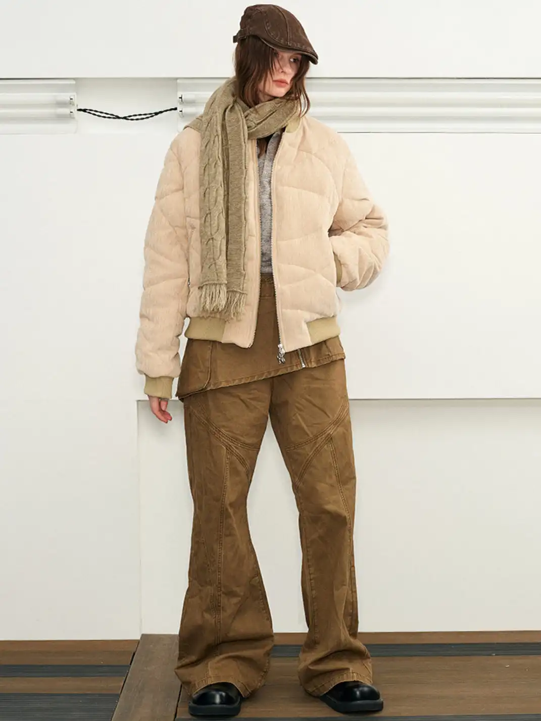 KREATE | Arctic Velvet Chunky Knit Cable Scarf