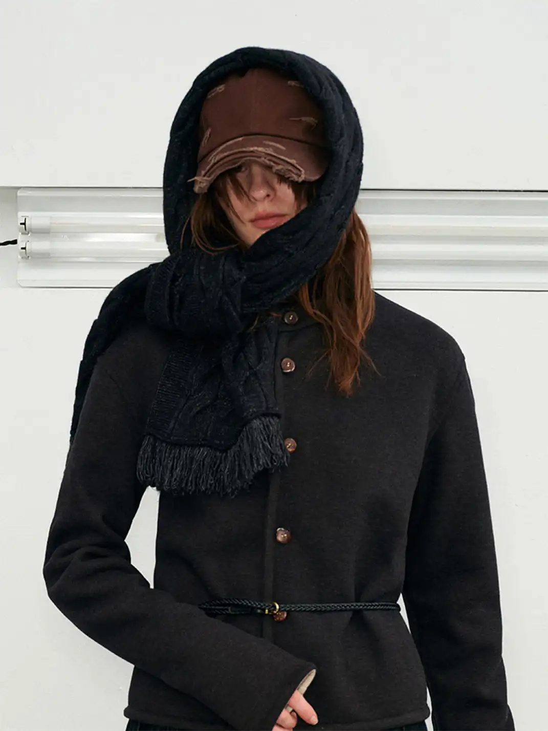 KREATE | Arctic Velvet Chunky Knit Cable Scarf