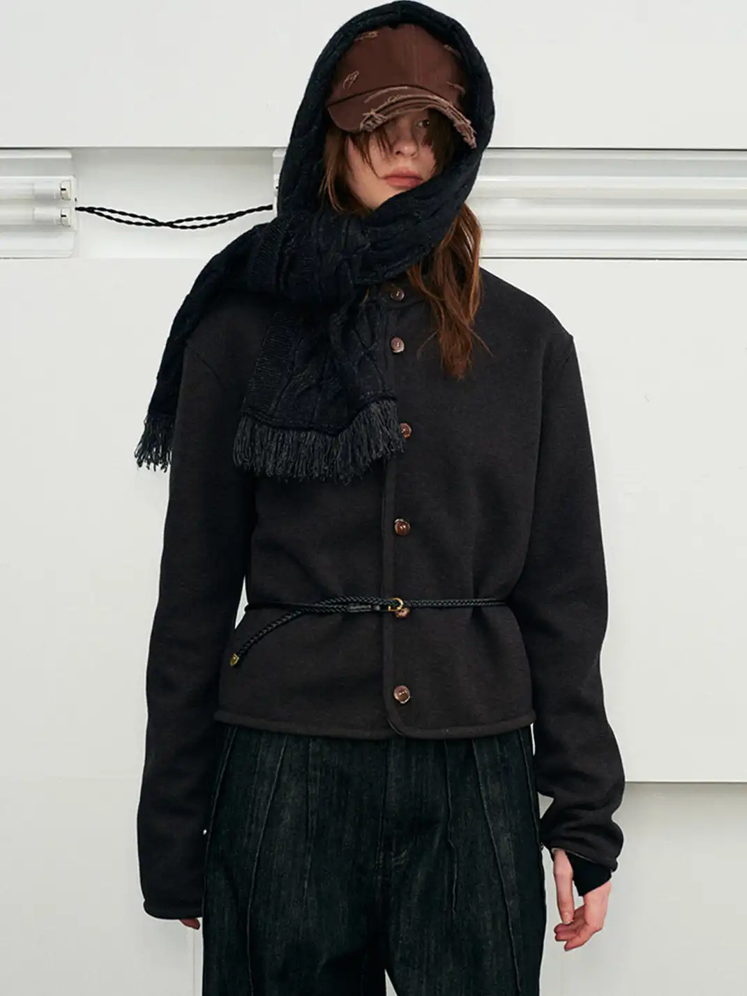 KREATE | Arctic Velvet Chunky Knit Cable Scarf