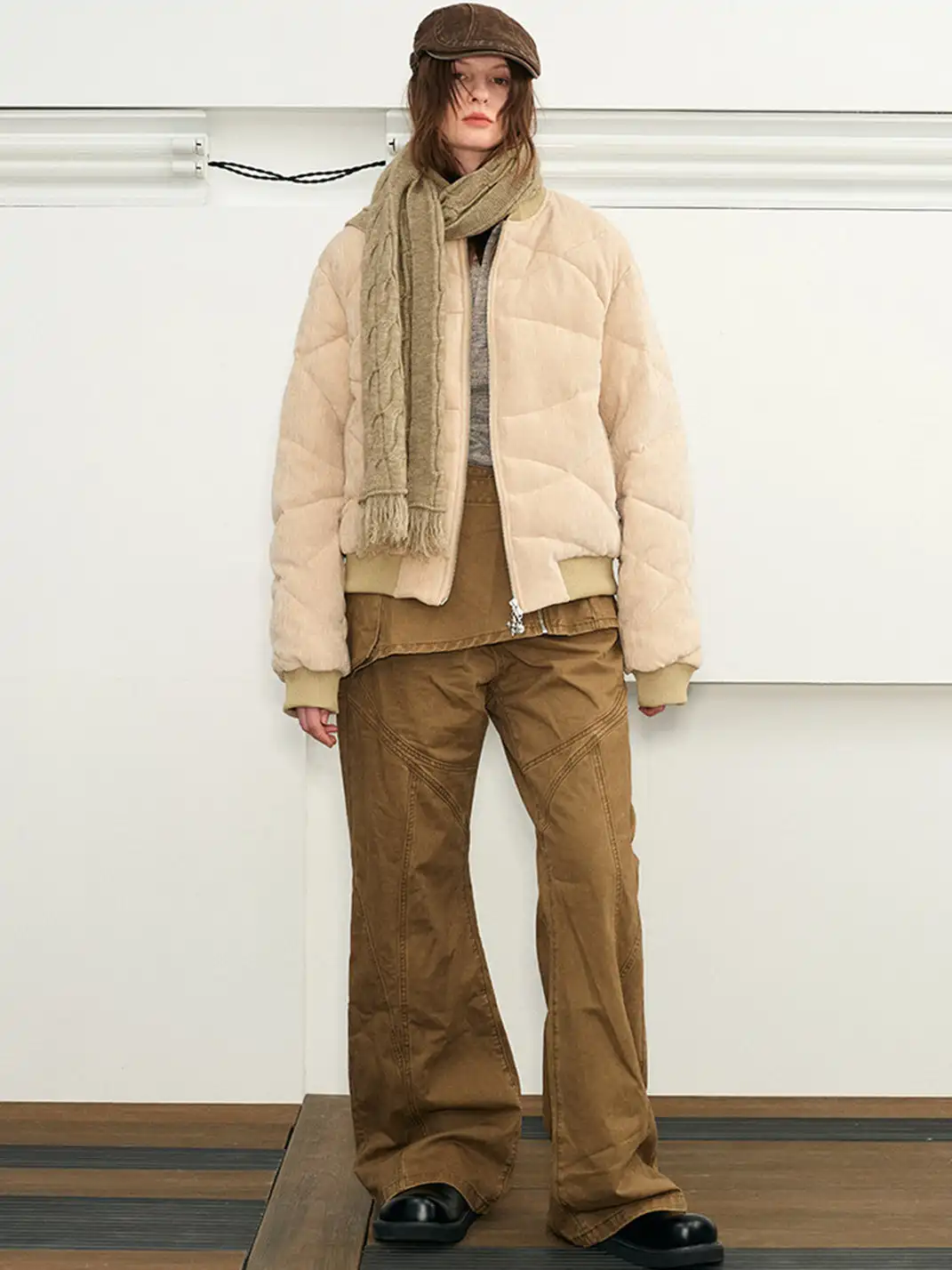 KREATE | Arctic Velvet Chunky Knit Cable Scarf