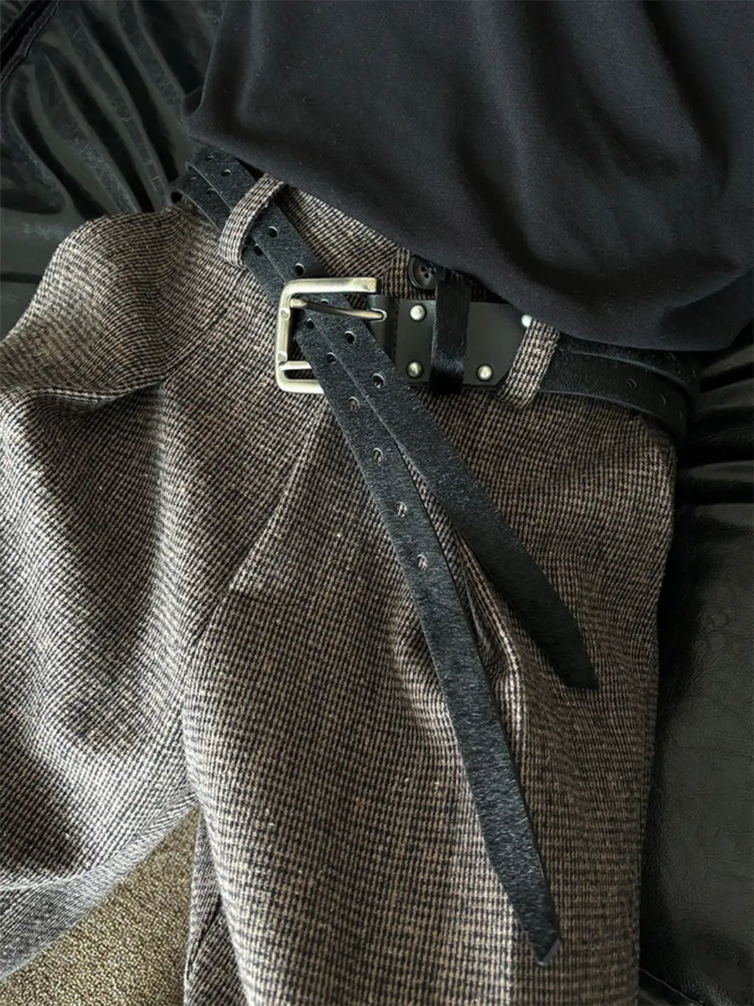 KREATE | Top-grain Cowhide Asymmetrical Genuine Leather Belt