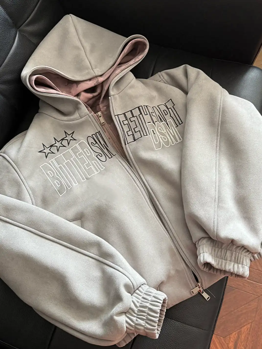 DONSMOKE | Suede Faux Two-Piece Jacket