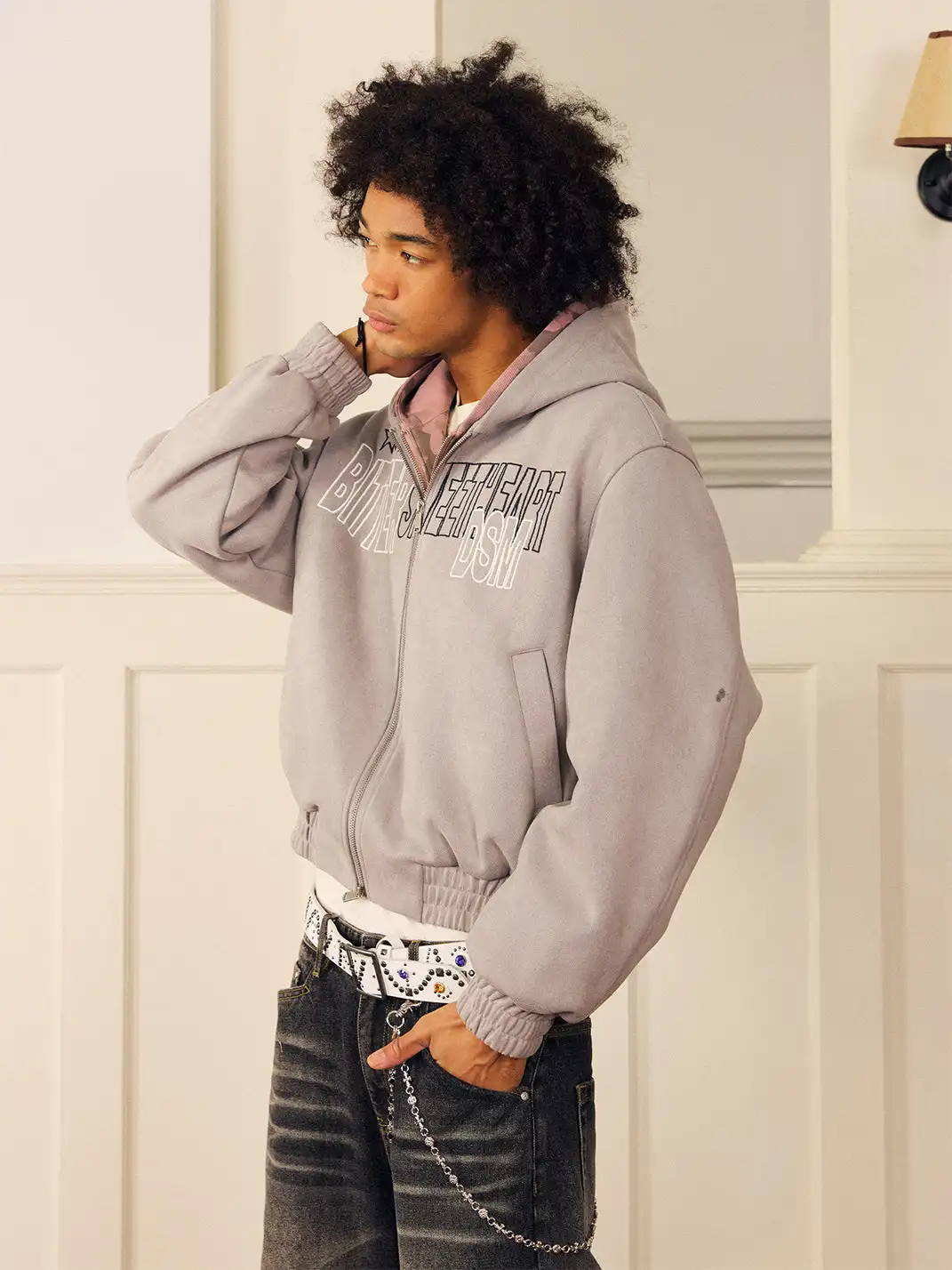 DONSMOKE | Suede Faux Two-Piece Jacket