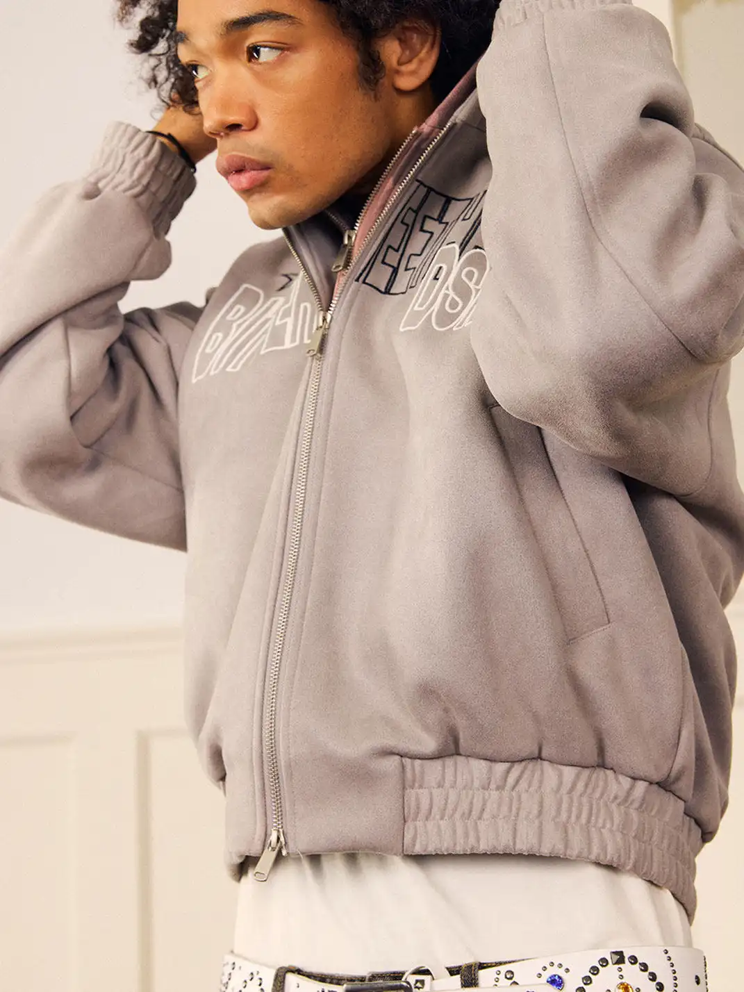 DONSMOKE | Suede Faux Two-Piece Jacket
