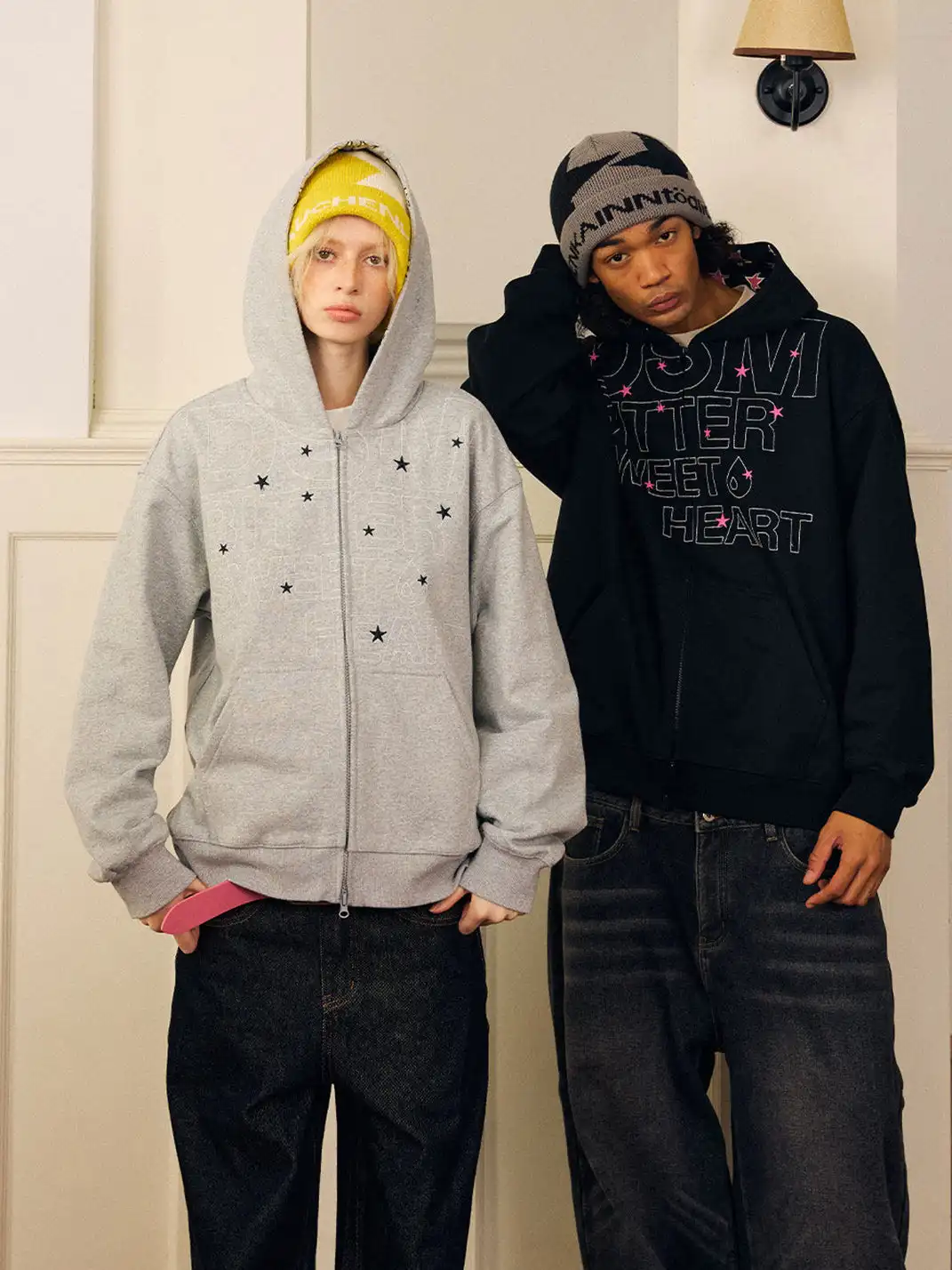 DONSMOKE | Star Patchwork Sweatshirt