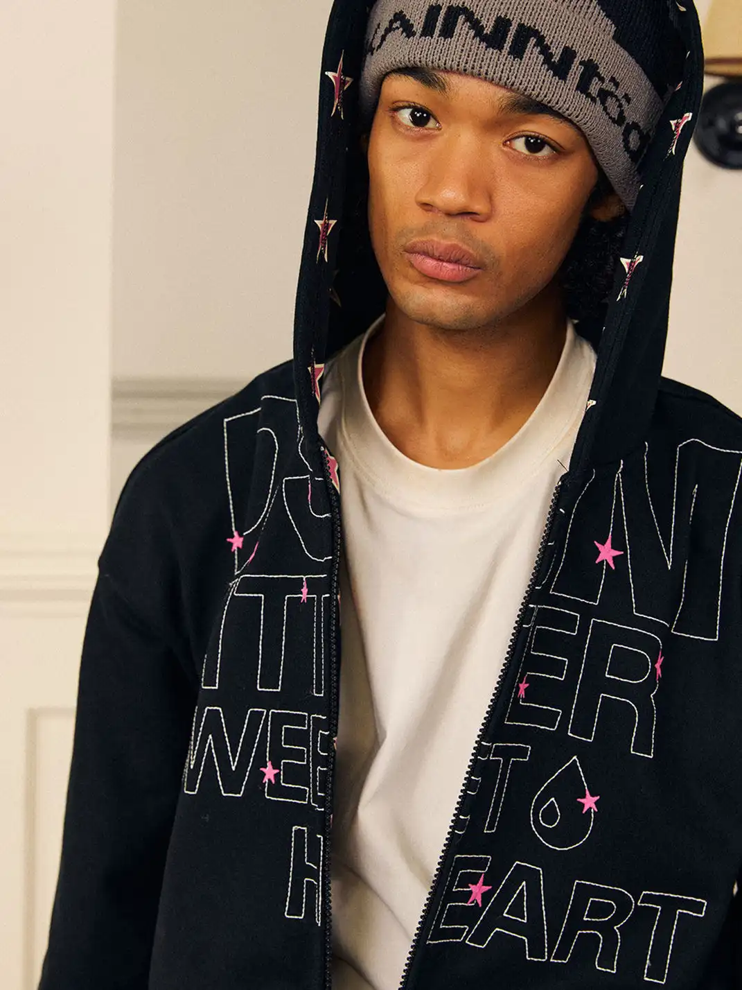 DONSMOKE | Star Patchwork Sweatshirt