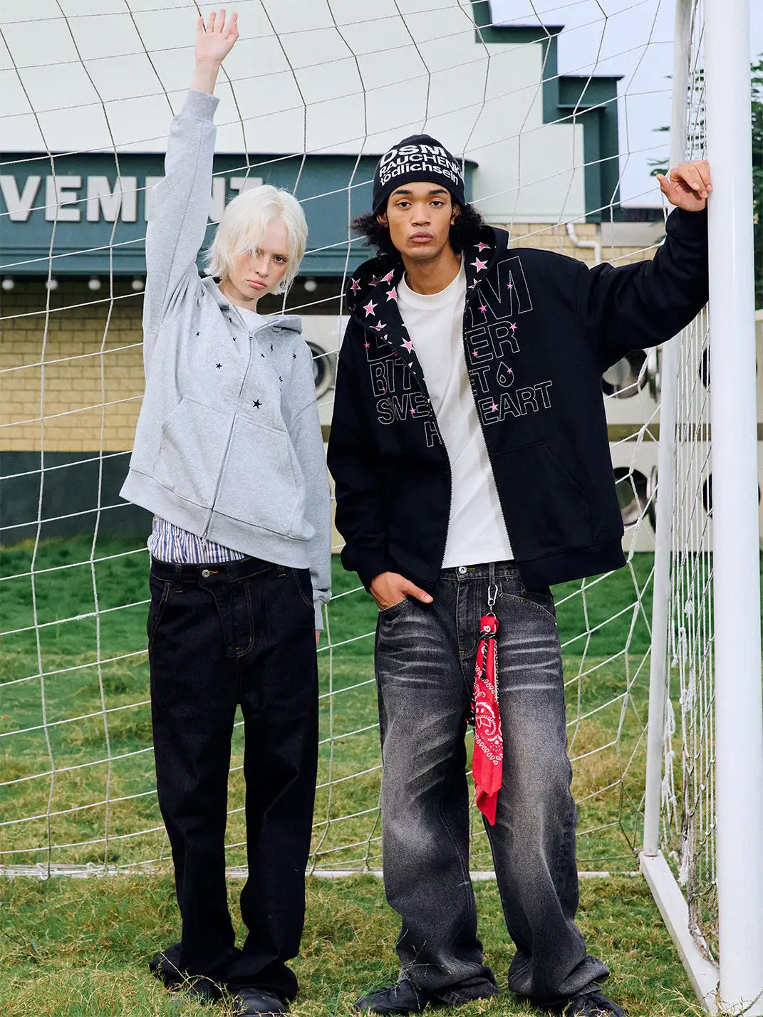 DONSMOKE | Star Patchwork Sweatshirt