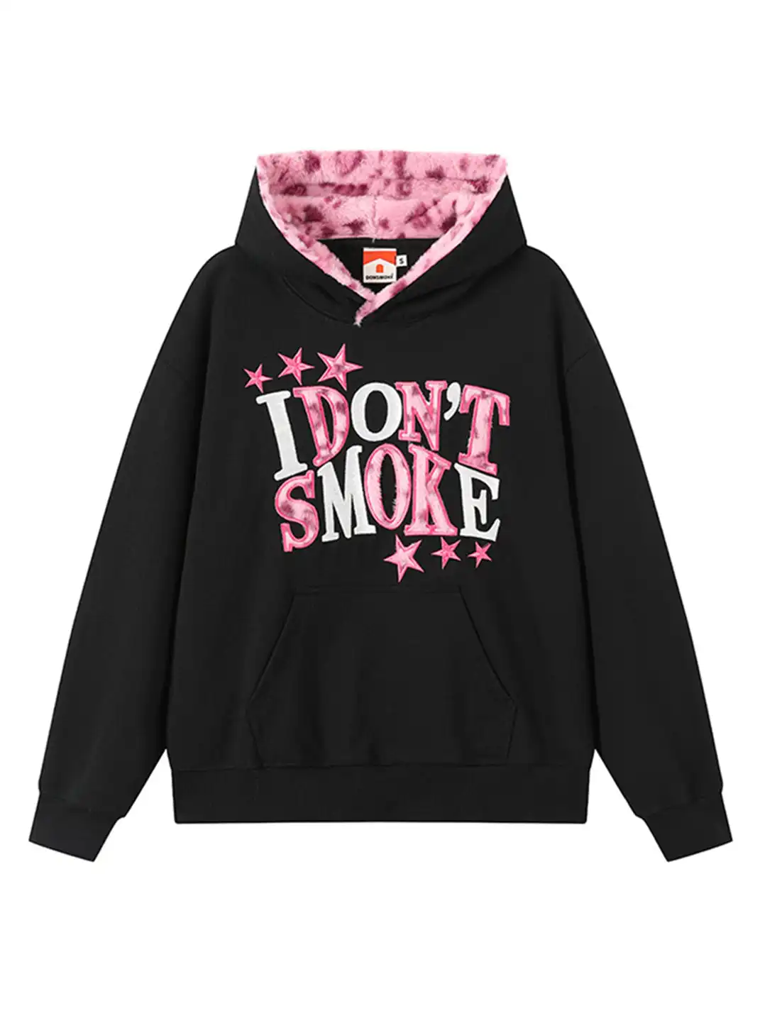 DONSMOKE | Leopard Print Star Appliqué Sweatshirt