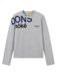 DONSMOKE | Slogan Print Long Sleeve Top