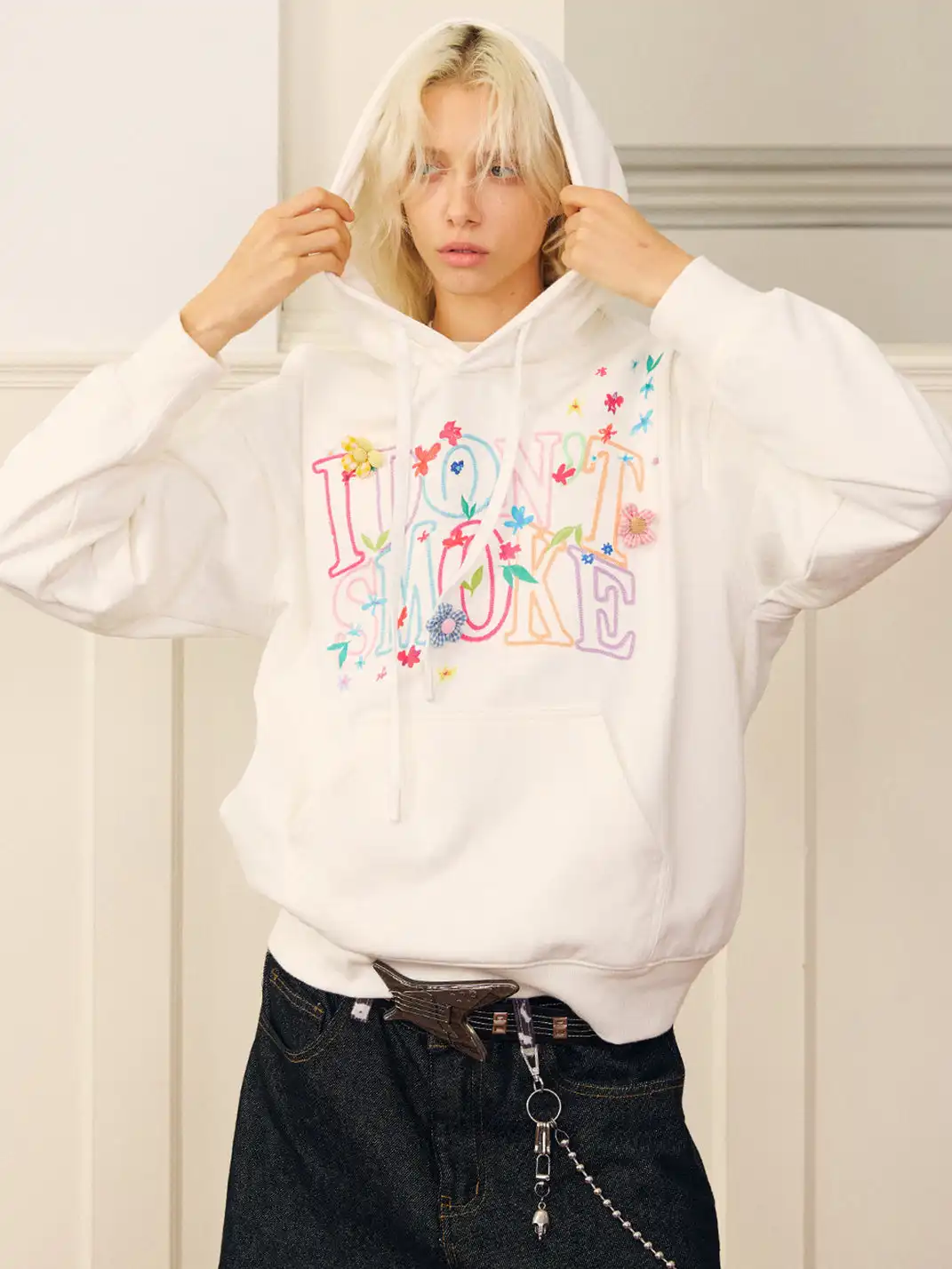 DONSMOKE | Colorful Letter Print Hoodie