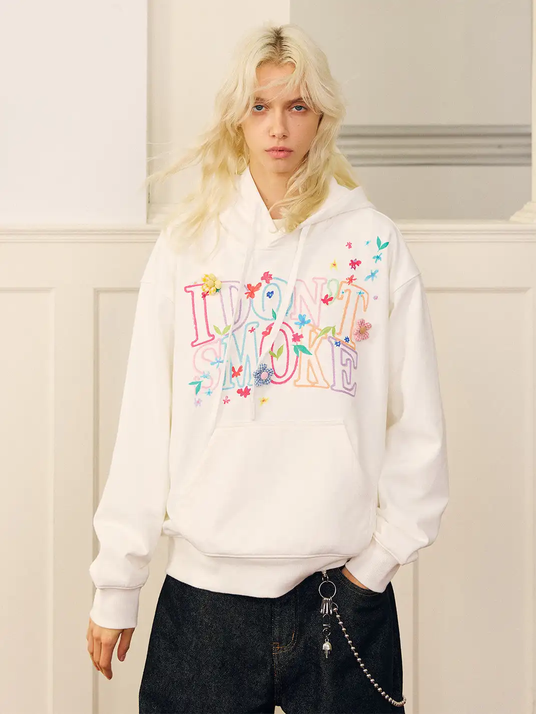 DONSMOKE | Colorful Letter Print Hoodie