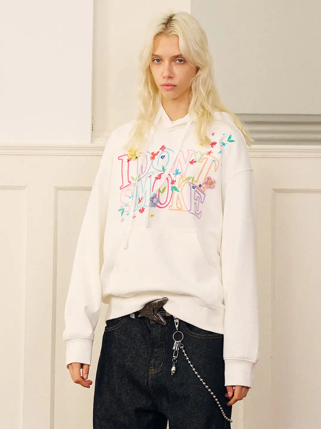 DONSMOKE | Colorful Letter Print Hoodie