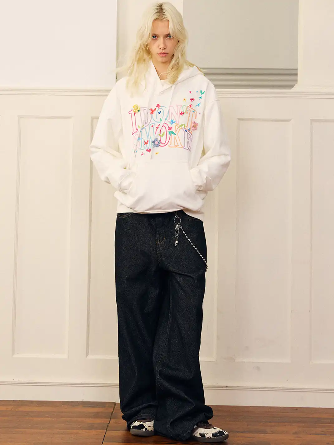 DONSMOKE | Colorful Letter Print Hoodie
