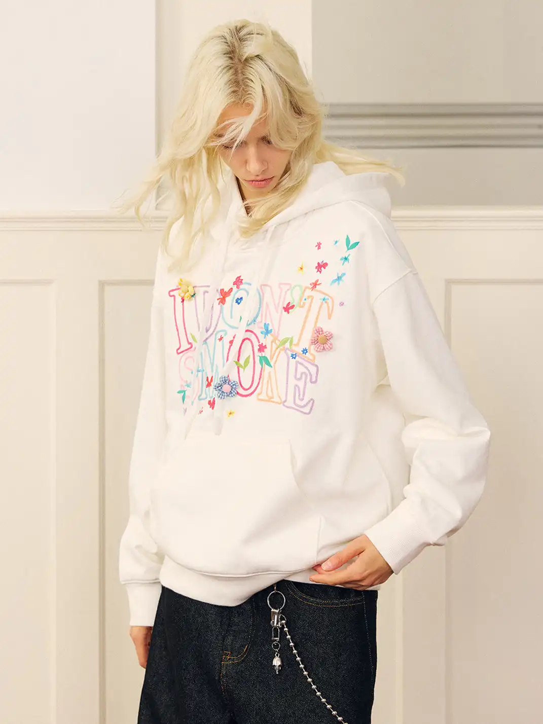 DONSMOKE | Colorful Letter Print Hoodie