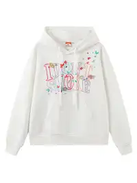 DONSMOKE | Colorful Letter Print Hoodie
