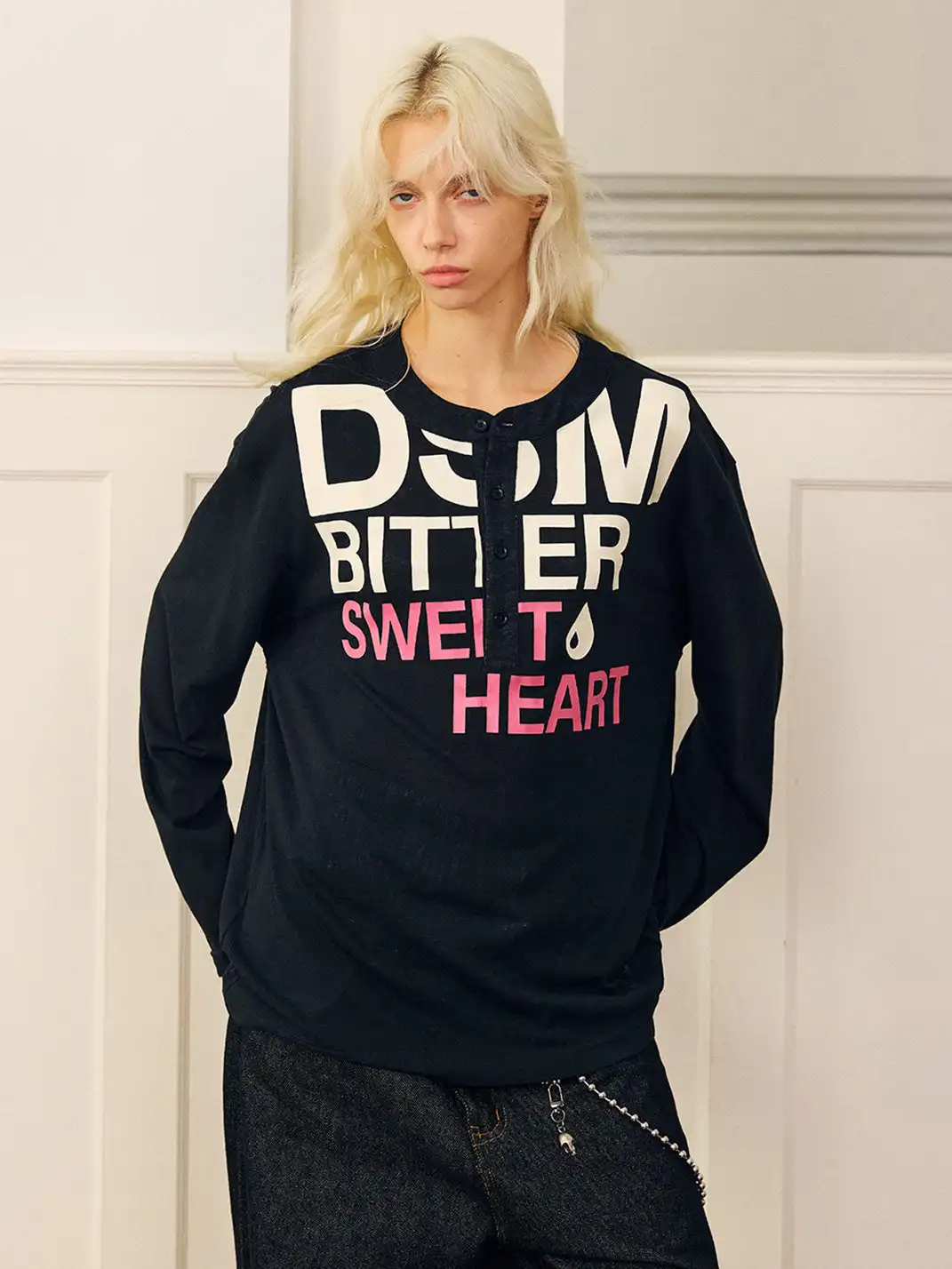 DONSMOKE | Suffering Sweetheart Letter Print Top