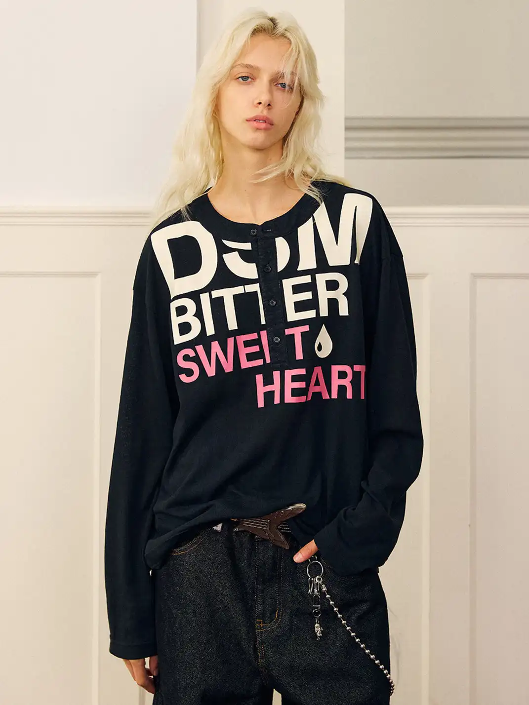 DONSMOKE | Suffering Sweetheart Letter Print Top