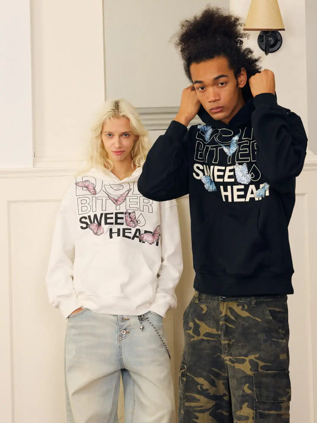 DONSMOKE | Drop-Shoulder Butterfly Sweatshirt