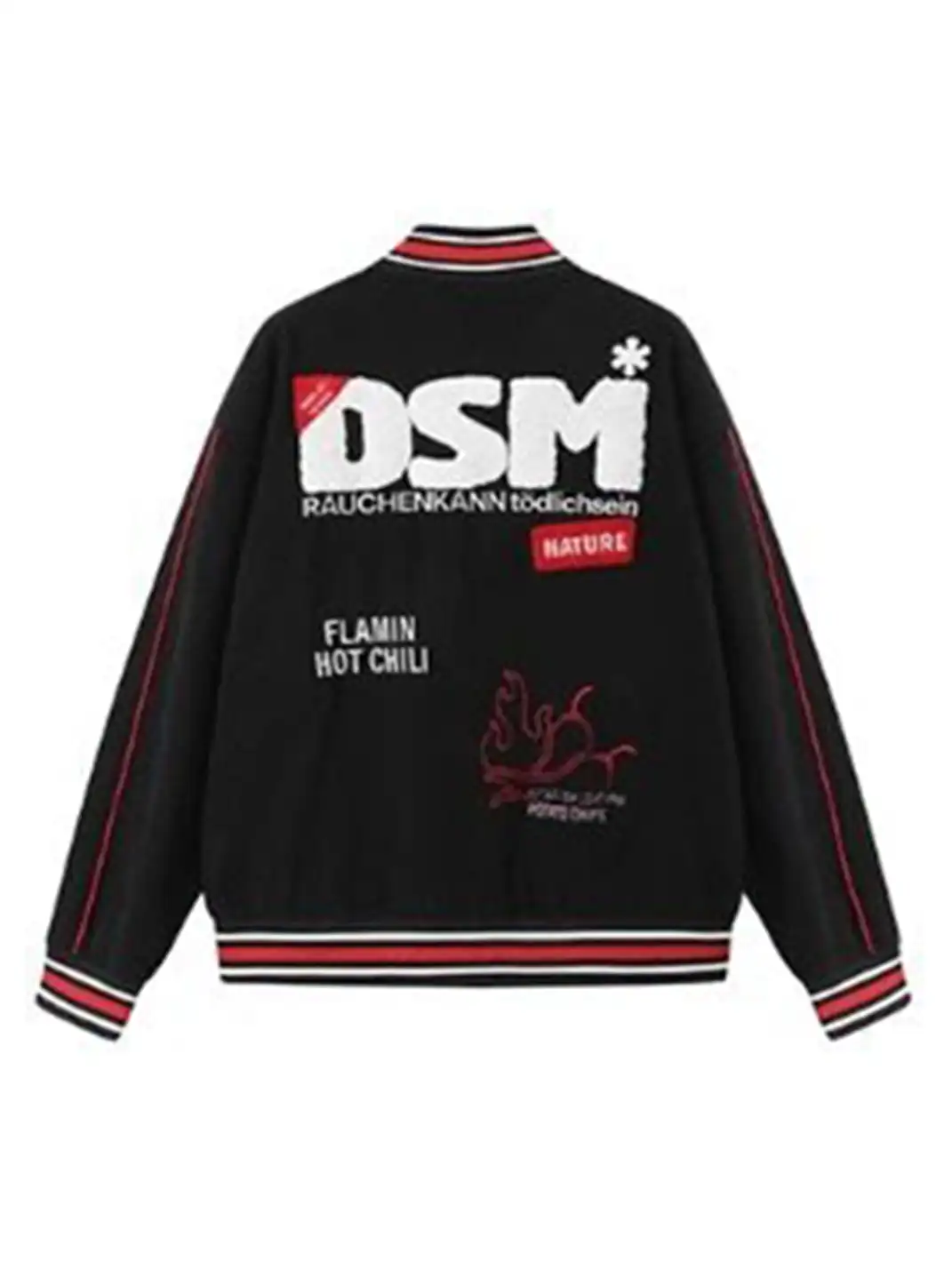 DONSMOKE | Wavy Textured Corduroy Baseball Jacket
