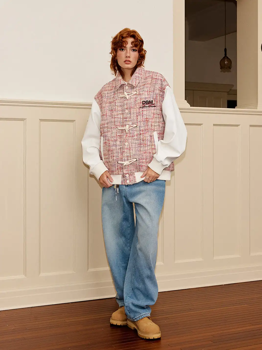 DONSMOKE | Horn-Buttoned Colorful Yarn Jacket