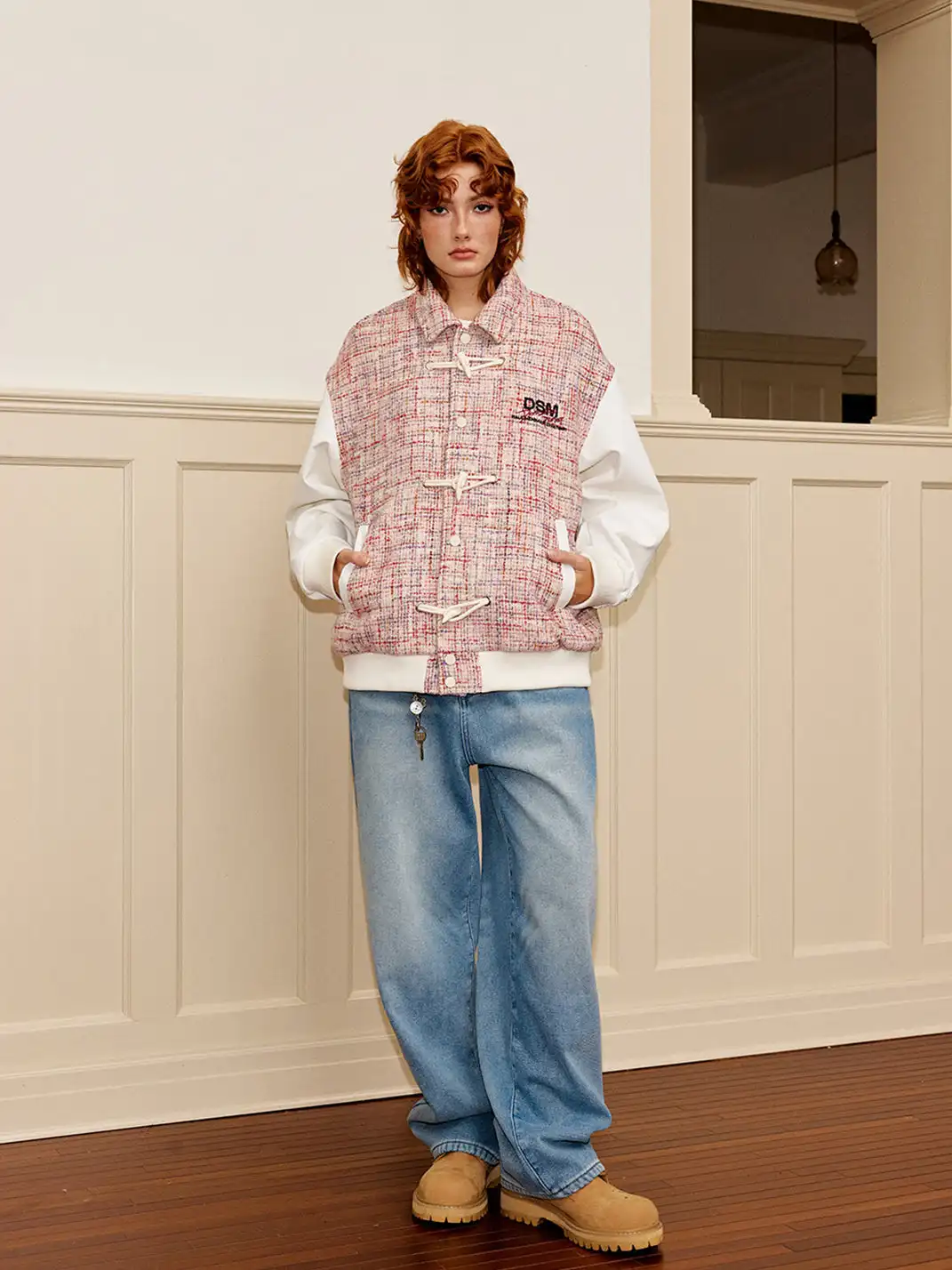 DONSMOKE | Horn-Buttoned Colorful Yarn Jacket