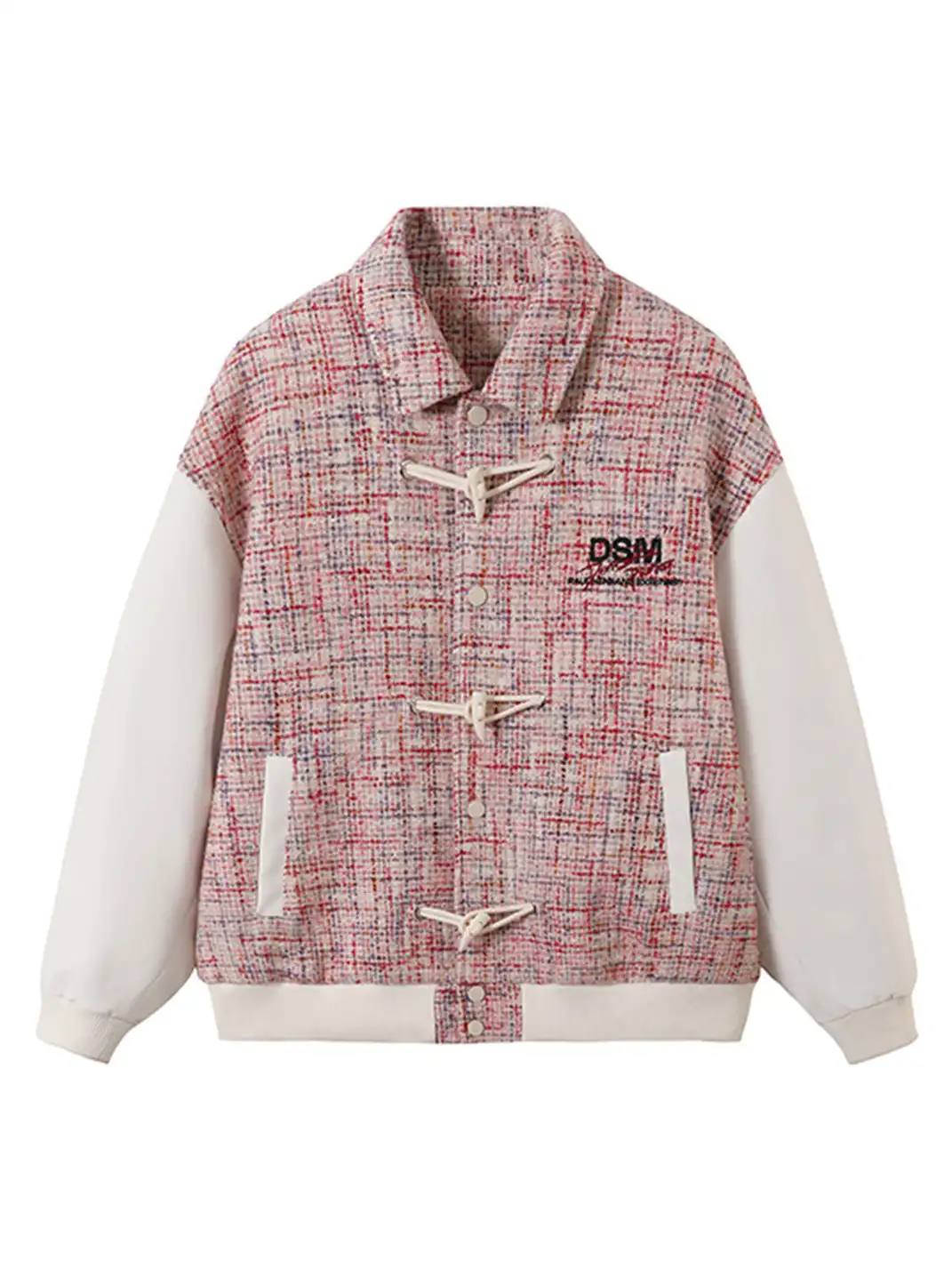 DONSMOKE | Horn-Buttoned Colorful Yarn Jacket