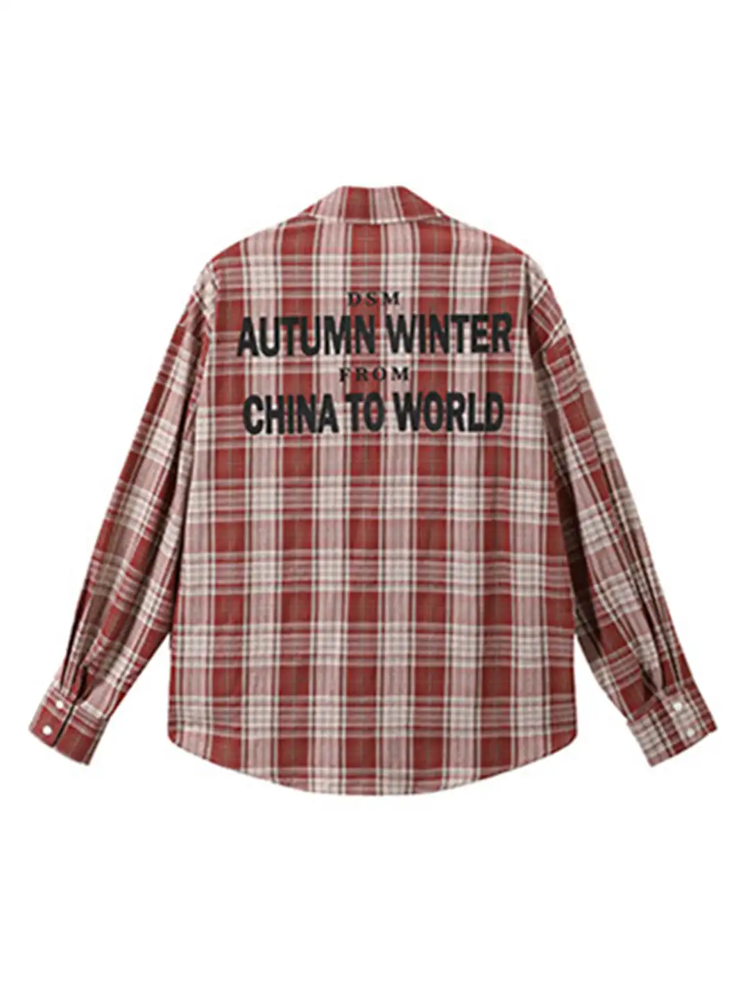 DONSMOKE | Color-Blocked Plaid Shirt