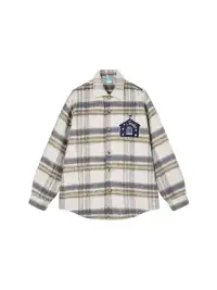 DONSMOKE | Wool Plaid Terry Cloth Coat