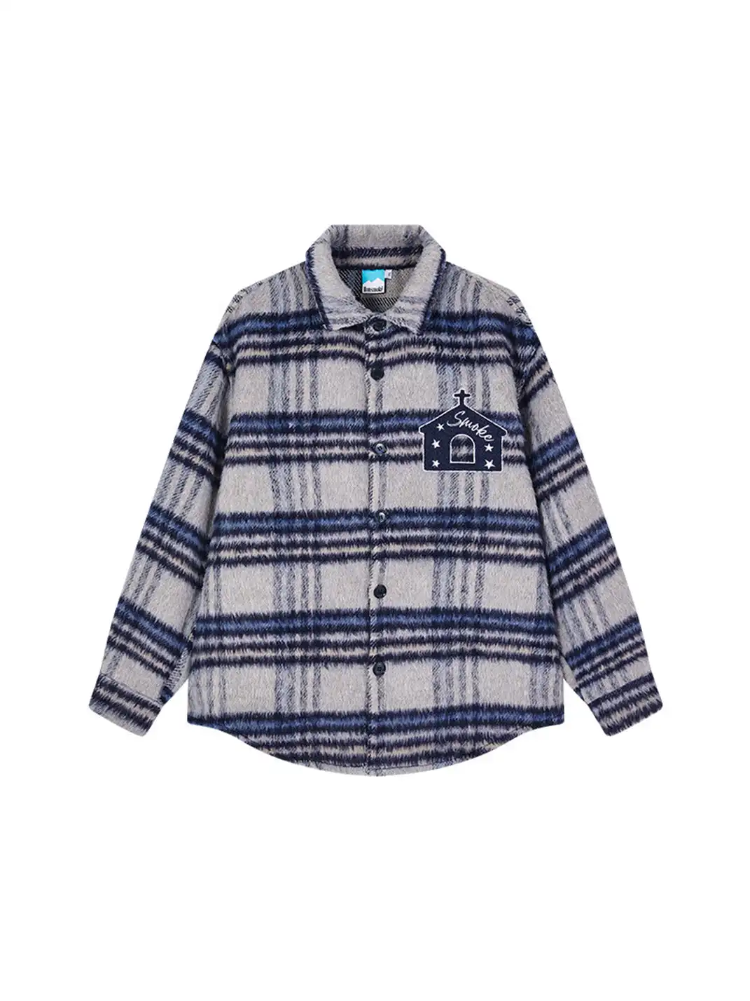 DONSMOKE | Wool Plaid Terry Cloth Coat