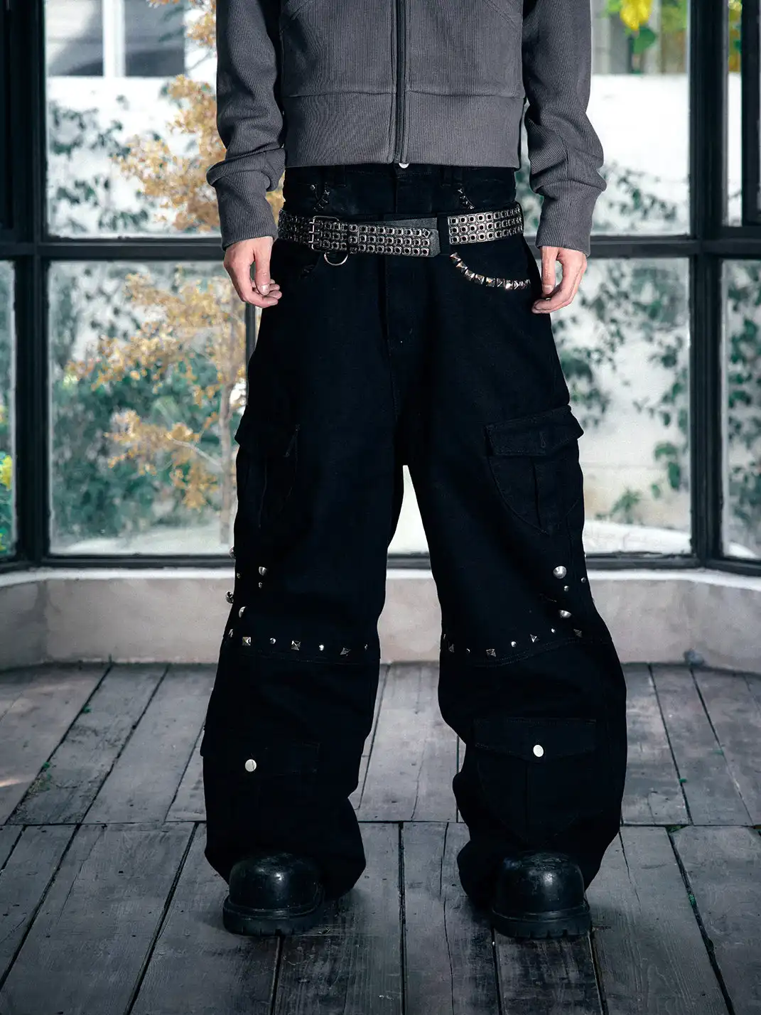 PAIKI | Studded Work Pants