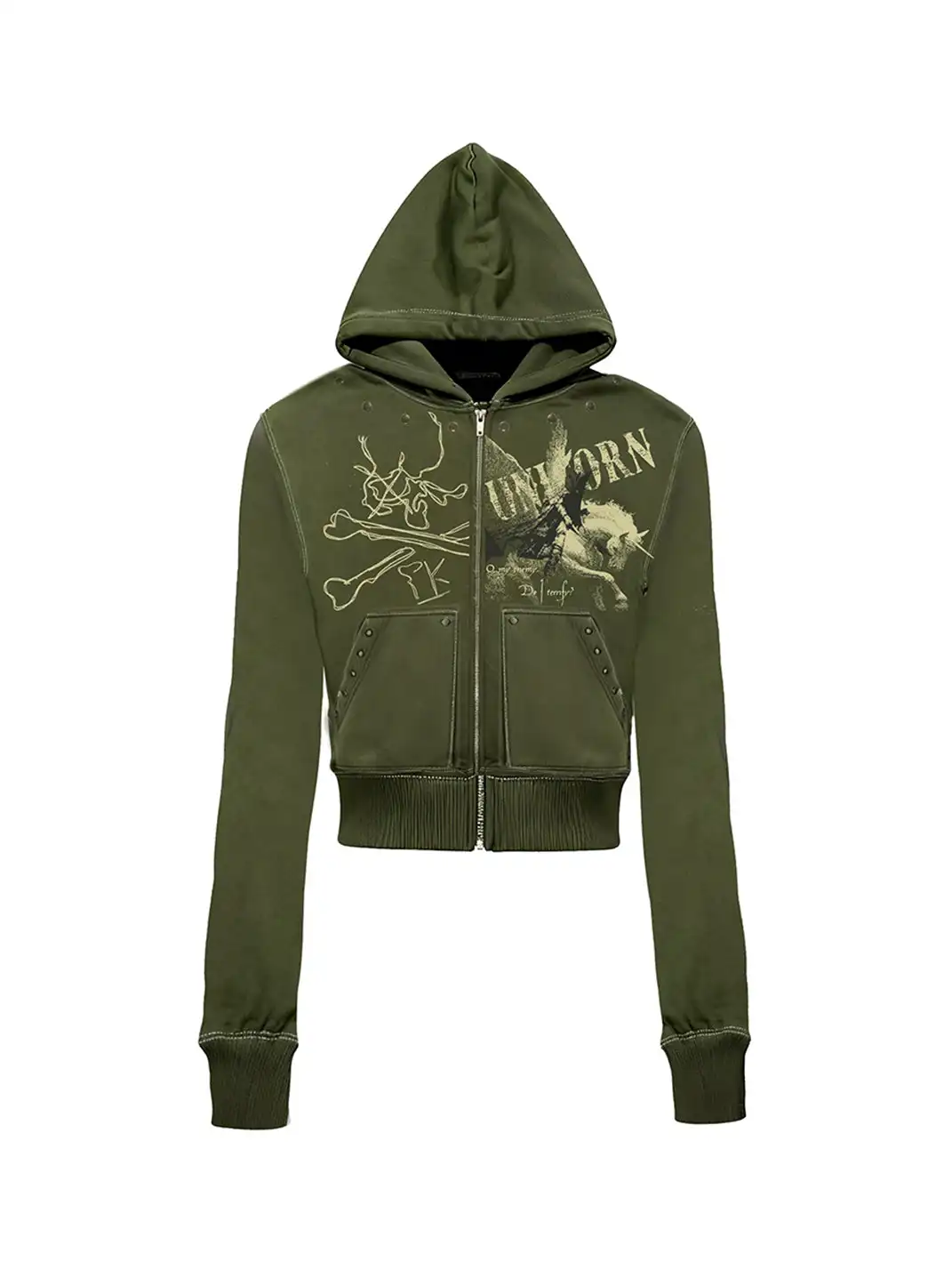 PAIKI | Unicorn Cardigan Hooded Fleece Sweatshirt