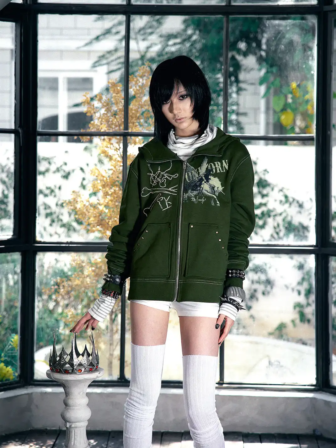 PAIKI | Unicorn Cardigan Hooded Fleece Sweatshirt