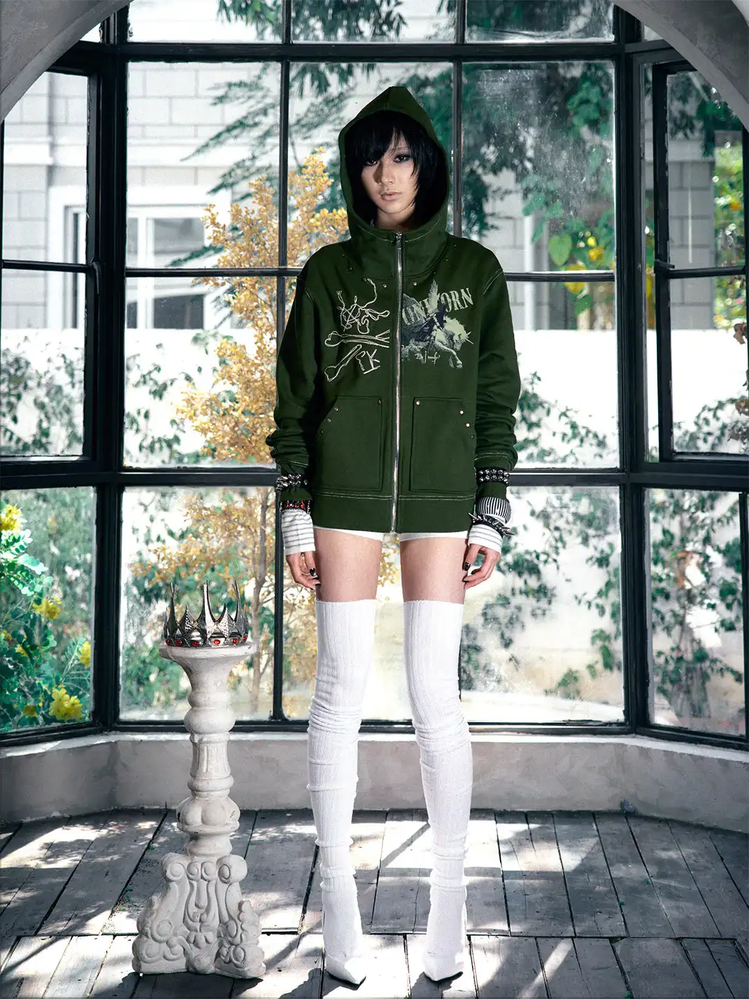 PAIKI | Unicorn Cardigan Hooded Fleece Sweatshirt