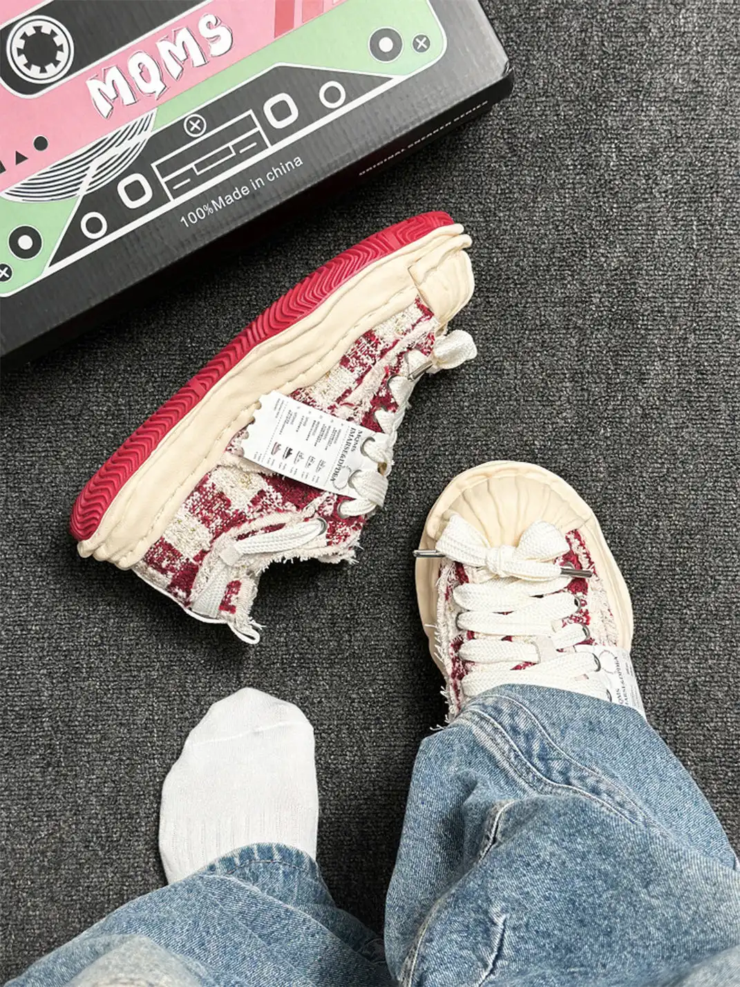 MQMS | Dissolved Streamline Shoe Sole Plate Shoes-Red