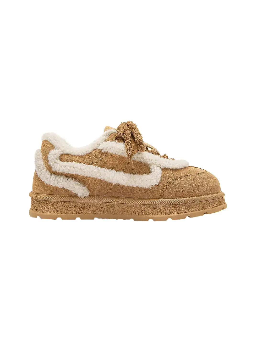 MQMS | Faux Fur Lined Platform Snow Boots-Brown