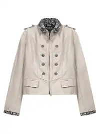 FULLTIDE | Patchwork Leopard Print Leather Jacket