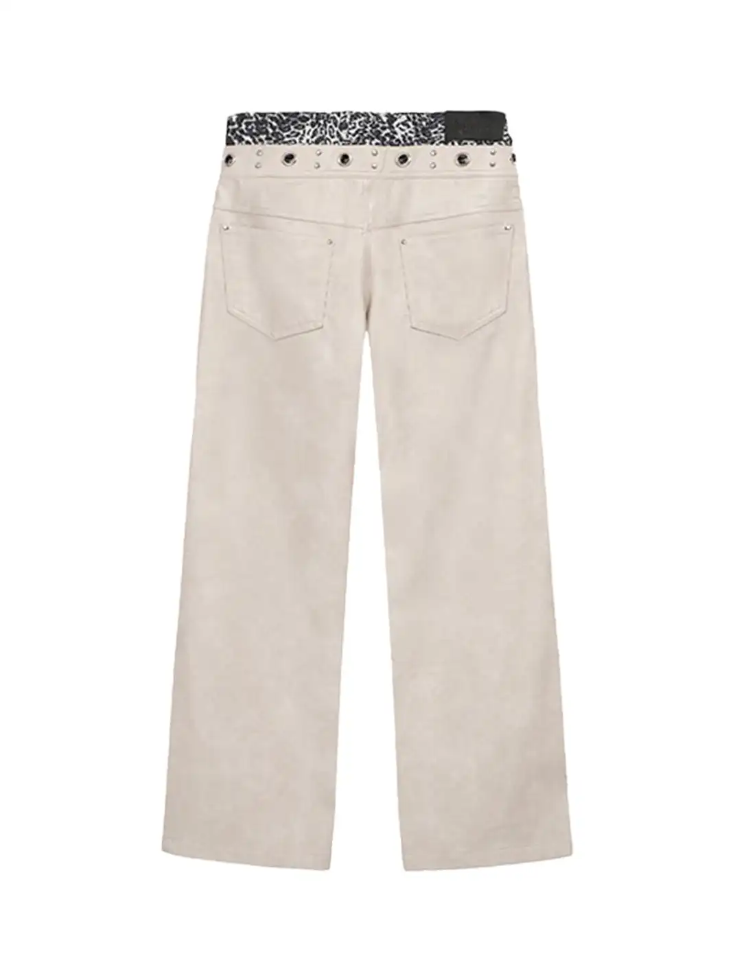 FULLTIDE | Leopard Print Leather Wide-Leg Pants