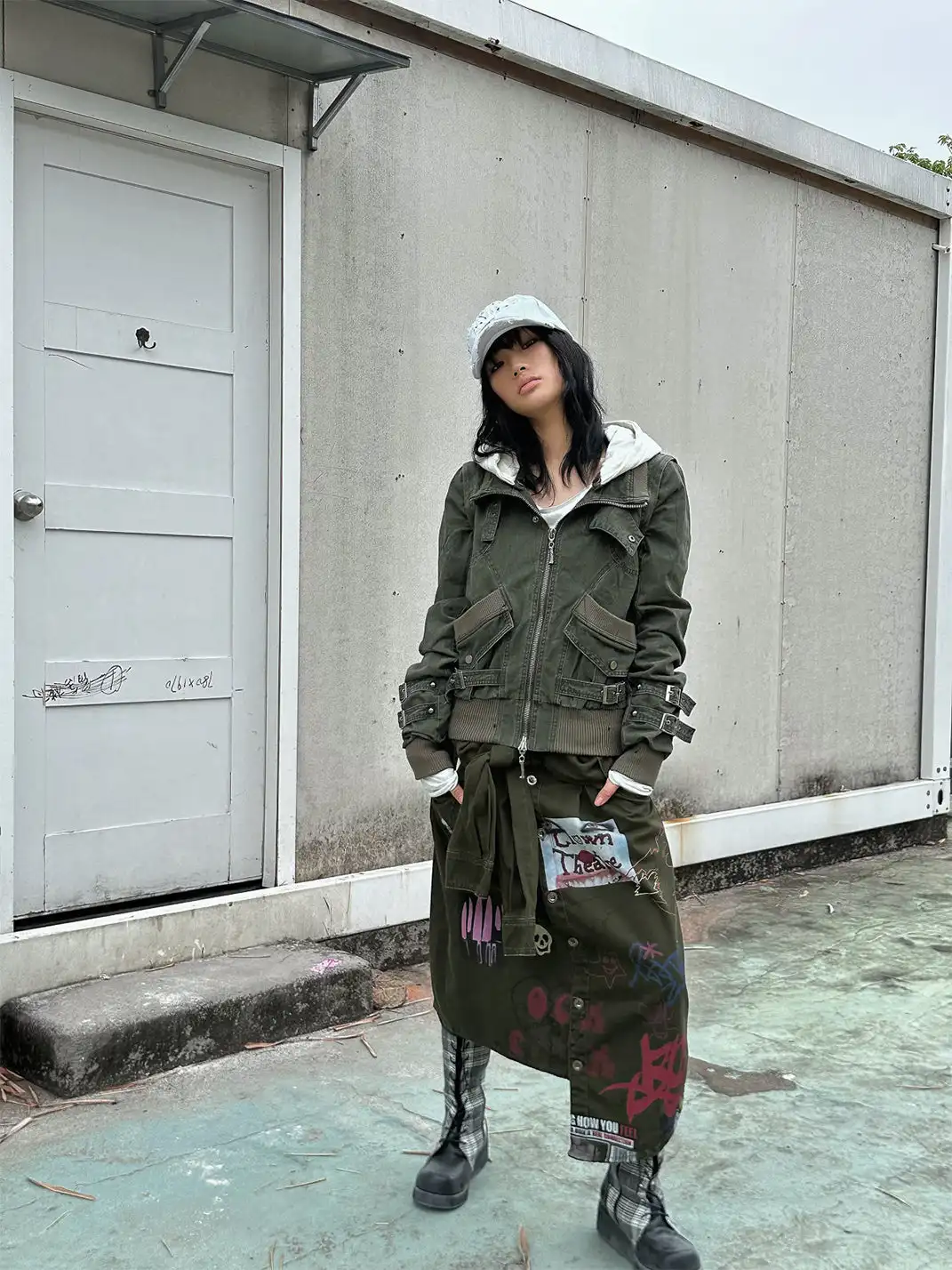 FULLTIDE | Heavyweight Ink-Splatter Two-Way Washed Work Jacket
