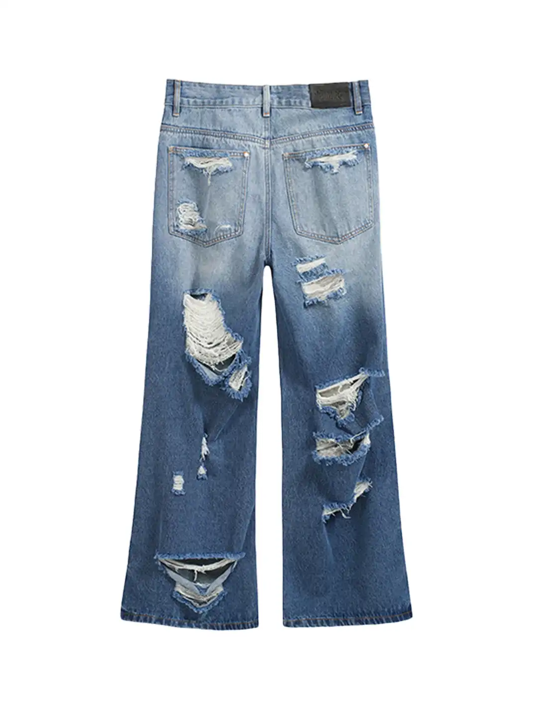 FULLTIDE | Ripped And Distressed Washed Jeans