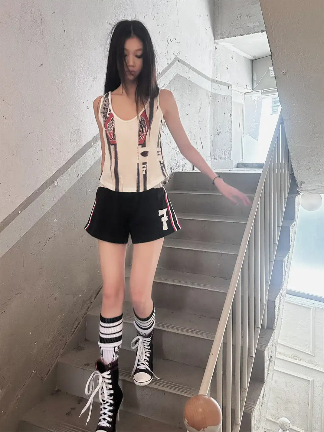 FULLTIDE | 2-Pack Barcode Knitted Patchwork Socks