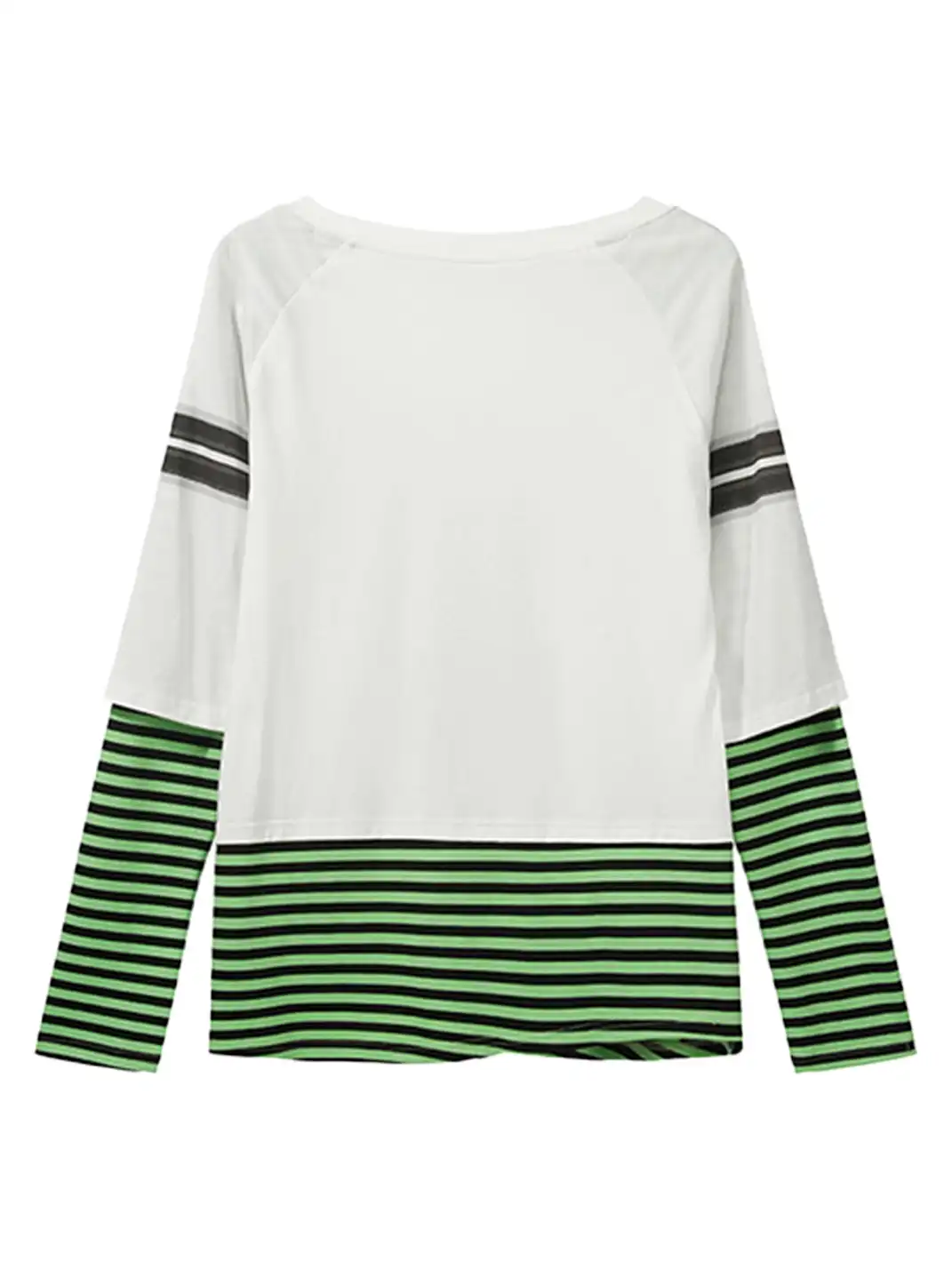 FULLTIDE | Parody Graffiti Faux Two-Piece Patchwork Long Sleeve
